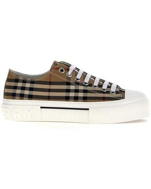 Burberry Check Sneakers - White