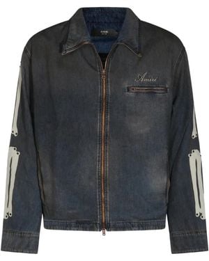 Amiri Lea Bones Denim Jacket - Black
