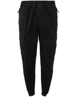 Stone Island Tapered-leg Cargo Pants - Black