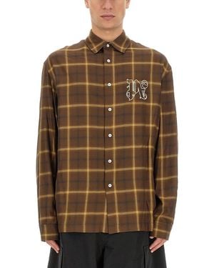 Palm Angels Monogram Shirt - Brown