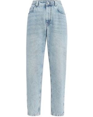 Brunello Cucinelli Pantalone Baggy Tapered - Blue