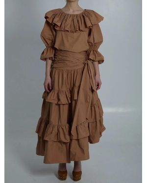 Chloé Ruffled Blouse - Brown