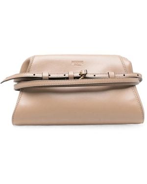 Moschino Buckle Strap Bag - Natural