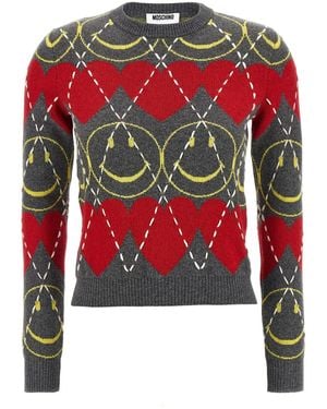 Moschino 'Smiley' Sweater - Red