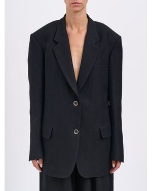 Uma Wang Kava Wool And Linen Jacket - Blue