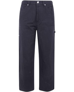 Comme des Garçons Comme Des Garçons Homme Plus Boxy Wide Leg Cotton Pants - Blue