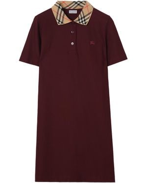 Burberry Polo-Style Cotton Dress - Red
