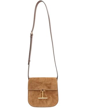 Tom Ford Leather Crossbody Bag - White