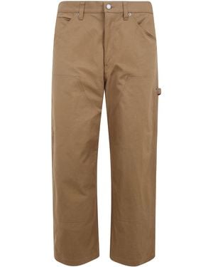 Comme des Garçons Comme Des Garçons Homme Plus Boxy Wide Leg Cotton Pants - Natural
