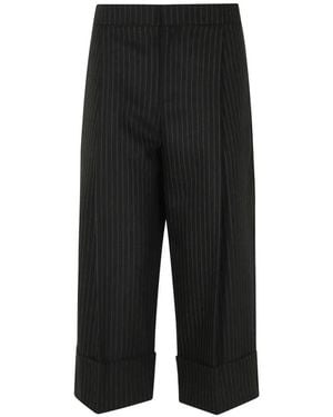 Elisabetta Franchi Pinstriped Trousers - Black