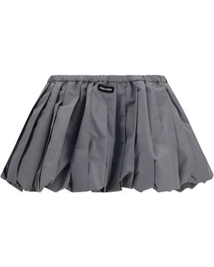 Miu Miu Skirt Balloon Mini Polyester - Grey