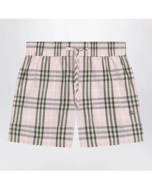 Burberry Mallow Check Pattern Shorts - Pink