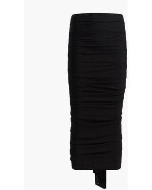 KHAITE Aura Skirt With Waterfall Folds - Black