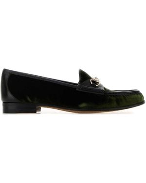 Gucci Bottle Velvet Horsebit 1953 Loafers - Black