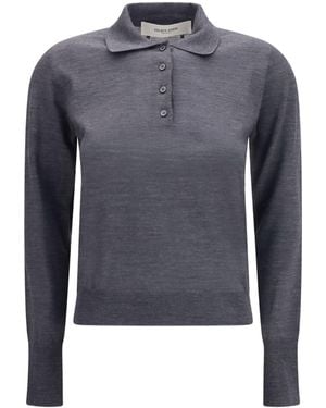 Golden Goose Knit Polo Jumper - Blue