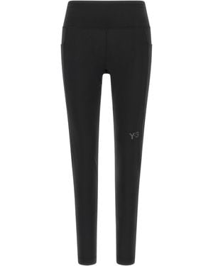 Y-3 'Run' Pocket Leggings - Black