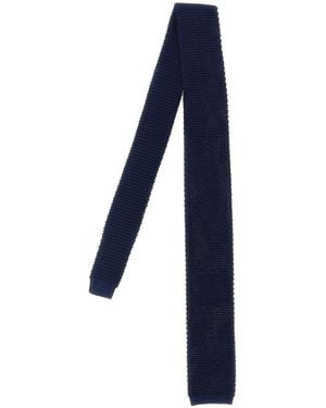 Brunello Cucinelli Silk Knit Tie - Blue