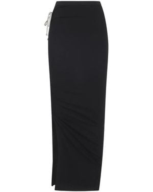 Rick Owens Skirt With Side Slit - Black