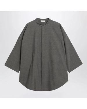 Fear Of God Relaxed Mandarin Shirt - Grey
