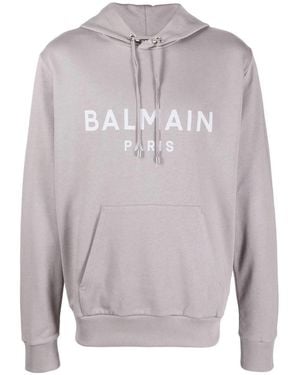 Balmain Yh0Jr002Bb65 Sudadera Hoodie - Grey