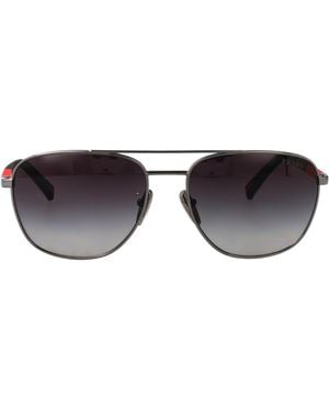 Prada Linea Rossa Steel Sunglasses - Gray