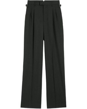 Ami Paris High-Waist Tailored Suit Pants With Wide-Leg Silhouette - Black
