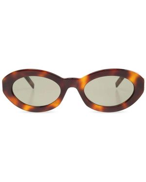 Saint Laurent Round Sunglasses Sl M136 Havana in Black | Lyst