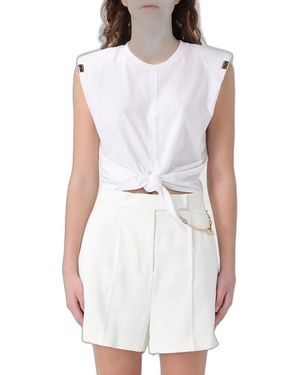 Elisabetta Franchi Jersey T-Shirt With Knot - White