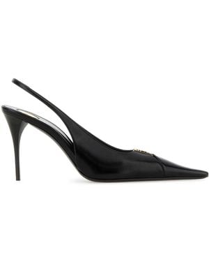 Saint Laurent Leather Babylone 90 Pumps - Black