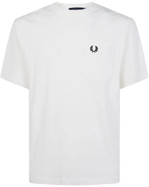Fred Perry Pocket Detail T-Shirt - White