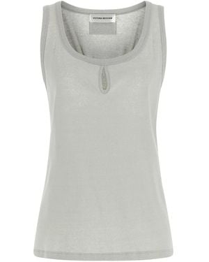 Victoria Beckham 'Split' Tank Top - Gray