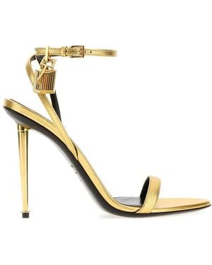 Tom Ford Laminated Nappa Pointy Naked Sandal - Metallic
