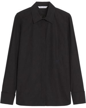 Max Mara Stretch Cotton Crepe Shirt - Black