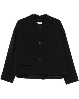 Alberto Biani Button-Fastening Flap-Pocket Jacket - Black
