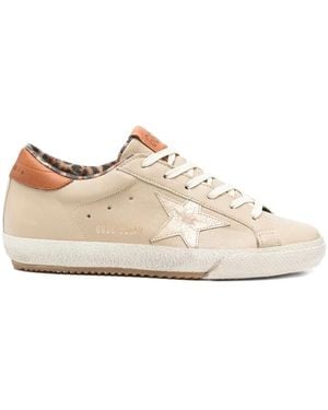 Golden Goose Super Star Trainers - Natural