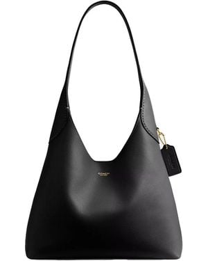 COACH Brooklyn 28 Leather Shoulder Bag - Black
