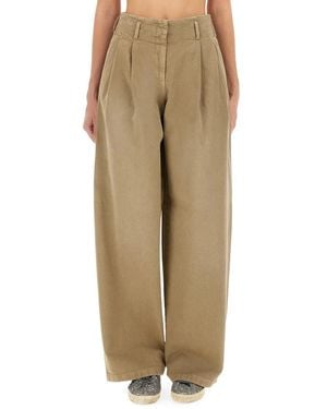 Golden Goose Cotton Trousers - Natural
