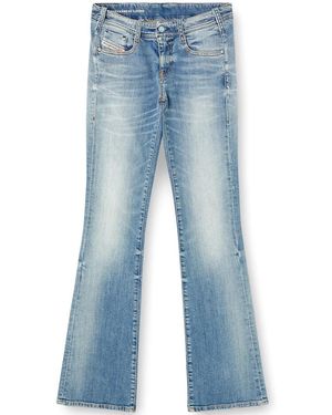 DIESEL Cotton Elastane Flared Jeans - Blue