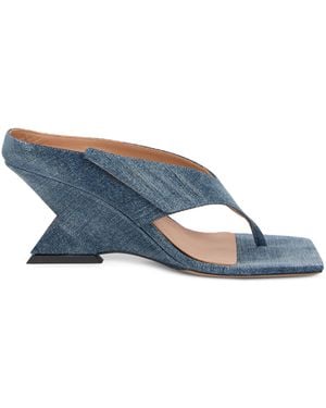 The Attico Sandals With Irregular Heel - Blue