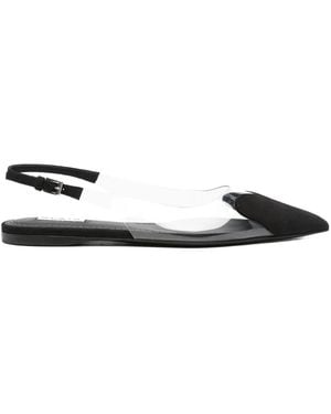 Alaïa Elegant Flat Slingbacks - White