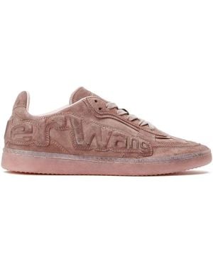 Alexander Wang Suede Sneakers With Embossed Lex Logo - Pink