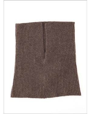 Uma Wang Sculpted Scarf With Modern Pattern Detail - Brown