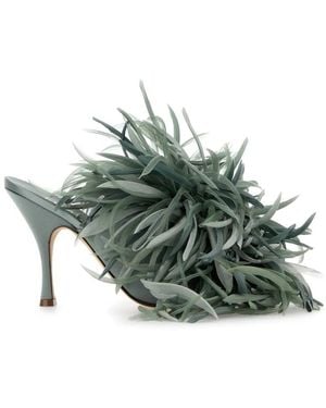 Gucci Fabric Upper And Leather Sole Sandal - Green