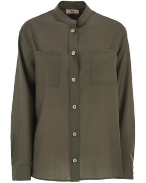 Herno Shirt With Chest Pockets - Green