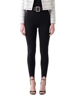 Self-Portrait Self Portrait Knit Stirrup Leggins - Black