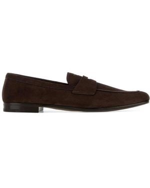 Prada Chocolate Suede Loafers - White