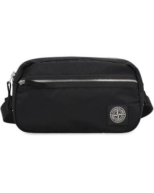 Stone Island Zip-Fastening Logo-Patch Belt Bag - Black