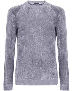 Emporio Armani Round Neck Jumper - Blue