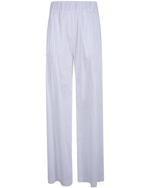 Semicouture "Johnny" Popeline Cotton Pants - White