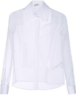 Elisabetta Franchi Camicia Trasparente - White